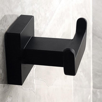 CERANO Nástěnný věšák na ručníky Alto - černá matná CER-479545