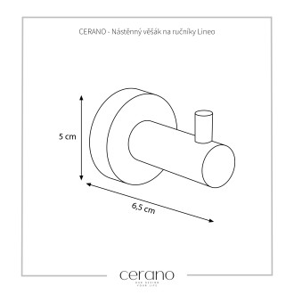 CERANO Nástěnný věšák na ručníky Lineo černá mat CER-479527