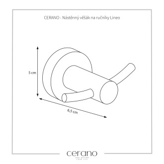 CERANO Nástěnný věšák na ručníky Lineo - chrom CER-479530