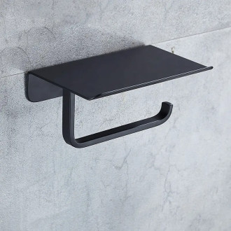 CERANO Nástěnný/Samolepící držák toaletního papíru Lero černá mat CER-479503