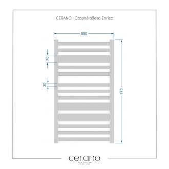 CERANO Otopné těleso Enrico kombinované 467W černá matná 970x550 mm LIV-WB-13-55