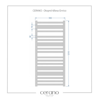 CERANO Otopné těleso Enrico kombinované 559W černá matná 1210x550 mm LIV-WB-16-55