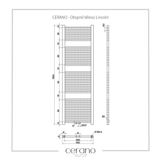 CERANO Otopné těleso Lincoln kombinovaný D5 484W bílá matná 1600x500 mm CER-429583