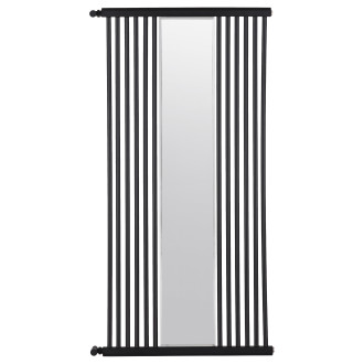 CERANO Otopné těleso Maximus kombinované 735W černá matná 1510x740 mm LIV-MIRRAGE-1510-740
