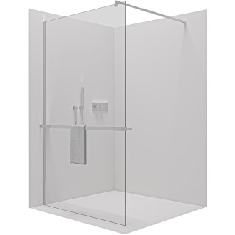 CERANO Polička/držák na ručníky pro sprchovou zástěnu 30 až 160 cm chrom CER-440147
