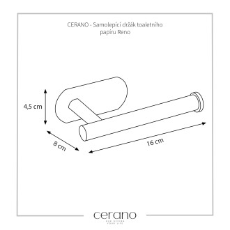 CERANO Samolepící držák toaletního papíru Reno - chrom CER-479425