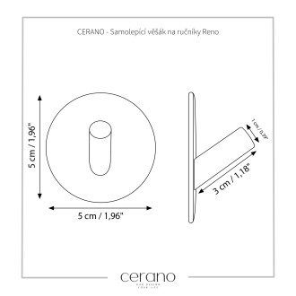 CERANO Samolepící věšák na ručníky Reno chrom CER-479449