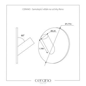 CERANO Samolepící věšák na ručníky Reno chrom CER-479449