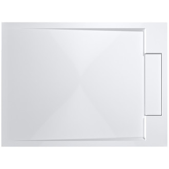 CERANO Sprchová vanička z litého mramoru čtvercová Loro bílá matná 90x90 cm CER-437087