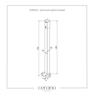 CERANO Sprchová  čtvercová 40x1,9 černá mat CER-476810