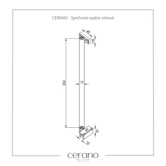 CERANO Montážní prvek pro sprchové dveře Marino chrom CER-482152