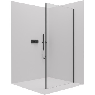 CERANO Sprchová zástěna Porte L/P černá matná, transpar.sklo 70x195 cm, pevná CER-413450