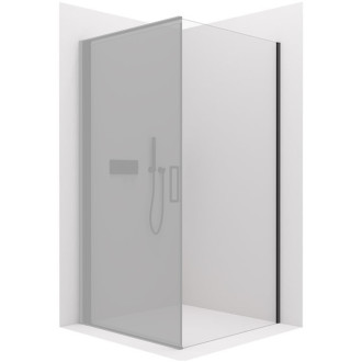 CERANO Sprchová zástěna Porte L/P černá matná, transpar.sklo 70x195 cm, pevná CER-413450