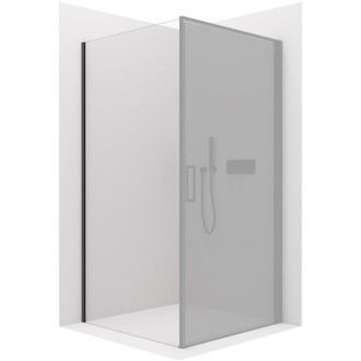 CERANO Sprchová zástěna Porte L/P černá matná, transpar.sklo 70x195 cm, pevná CER-413450
