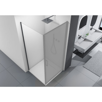 CERANO Sprchová zástěna Porte L/P černá matná, transpar.sklo 70x195 cm, pevná CER-413450