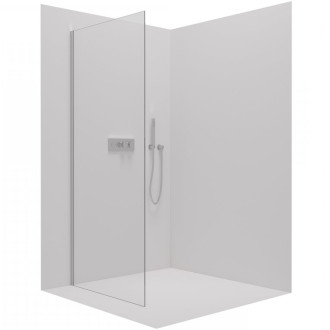 CERANO Sprchová zástěna Santoro L/P chrom, transparentní sklo 100x195 cm pevná CER-424984