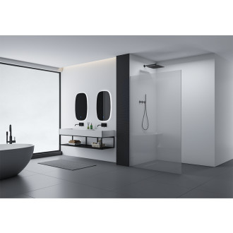 CERANO Sprchová zástěna Walk-in Crystal L/P černá mat, transparent sklo 70x200