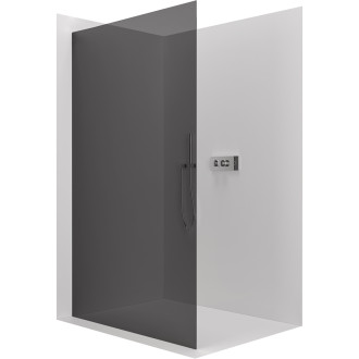 CERANO Sprchová zástěna Walk-in Crystal L/P chrom, grafitové sklo 50x200