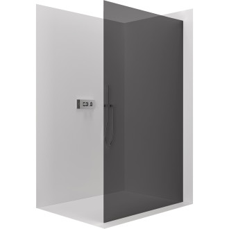 CERANO Sprchová zástěna Walk-in Crystal L/P chrom, grafitové sklo 70x200