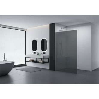 CERANO Sprchová zástěna Walk-in Crystal L/P chrom, grafitové sklo 70x200