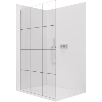 CERANO Sprchová zástěna Walk-in Crystal L/P 8mm chrom/industriální sklo 100x200