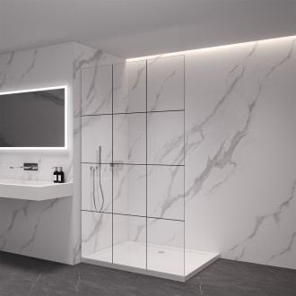CERANO Sprchová zástěna Walk-in Crystal L/P 8mm chrom/industriální sklo 160x200