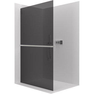CERANO Sprchová zástěna Walk-in Crystal L/P +držák chrom, grafitové sklo 130x200