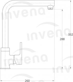 Invena PALIA BZ-69-L01-A Dřezová baterie, chrom