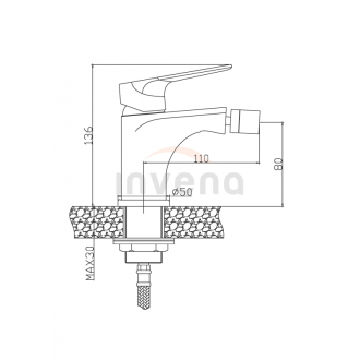 Invena DOKOS BB-19-001-V Bidetová baterie, chrom
