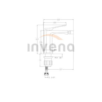 Invena NERI BB-01-001-L Bidetová baterie, chrom