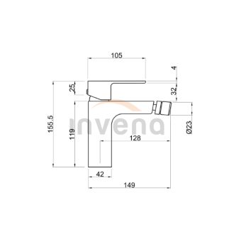 Invena NYKS BB-28-001-S Bidetová baterie, chrom