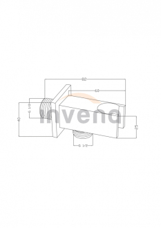 Invena  SC-P1-033-O Vyústění sprchy včetně držáku, chrom