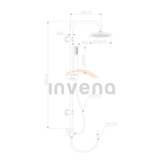 Invena SIROS AU-80-D04-C Sprchový set, černá