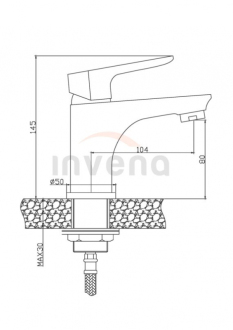 Invena DOKOS BU-19-001-V Umyvadlová baterie nízká, chrom