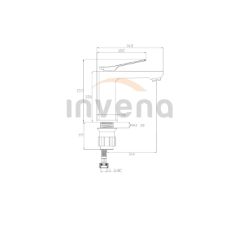 Invena NERI BU-01-004-L Umyvadlová baterie, černá