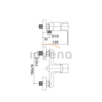Invena NYKS BN-28-001-S Sprchová baterie, chrom
