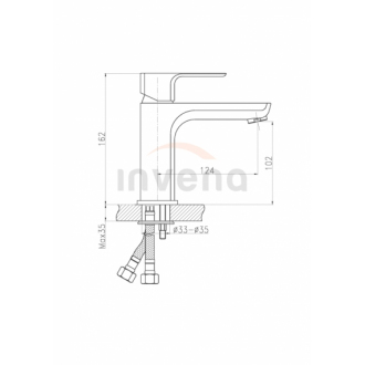 Invena NYKS BU-28-001-S Umyvadlová baterie nízká, chrom