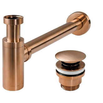 Rea Umyvadlový sifon s univerzální výpustí click-clack - REA COPPER MAT REA-A5699