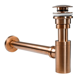 Rea Umyvadlový sifon s univerzální výpustí click-clack - REA COPPER MAT REA-A5699