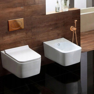 Rea Podomítková bidetová baterie LUNGO LOOP Copper Brush REA-B6314