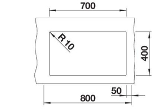 Blanco ROTAN 700-U dřez pod desku bílá granit 521 346