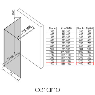 CERANO Sprchová zástěna Walk-in Onyx Corner Round L/P chrom, industriální sklo 140x200