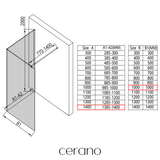 CERANO - Sprchová zástěna Walk-in Onyx Corner Round L/P - 8 mm - hranatá vzpěra - chrom, rýhované sklo - 140x100 cm