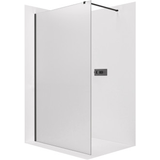CERANO Sprchová zástěna Walk-in Onyx L/P  černá mat, mléčné sklo 50x200 CER-8050BD551