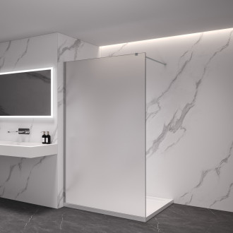 CERANO Sprchová zástěna Walk-in Onyx L/P  chrom, mléčné sklo 130x200