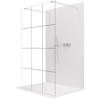CERANO Sprchová zástěna Walk-in Onyx Duo L/P  8mm chrom/industriální sklo 100x200