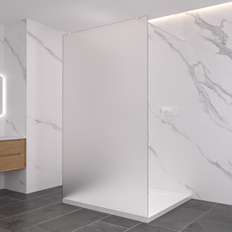 CERANO Sprchová zástěna Walk-in Onyx Duo L/P  bílá matná, mléčné sklo 110x200