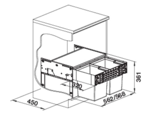 Blanco SELECT II Compact 60/2 košový systém   526 207