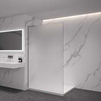 CERANO Sprchová zástěna Walk-in Onyx L/P L-levá  chrom, mléčné sklo- 60x200 CER-8050BD863