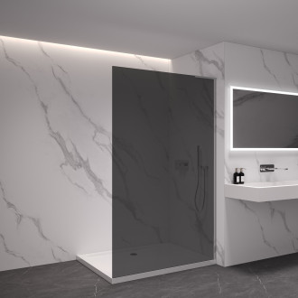 CERANO Sprchová zástěna Walk-in Onyx L/P L-pravá  chrom, grafitové sklo- 60x200